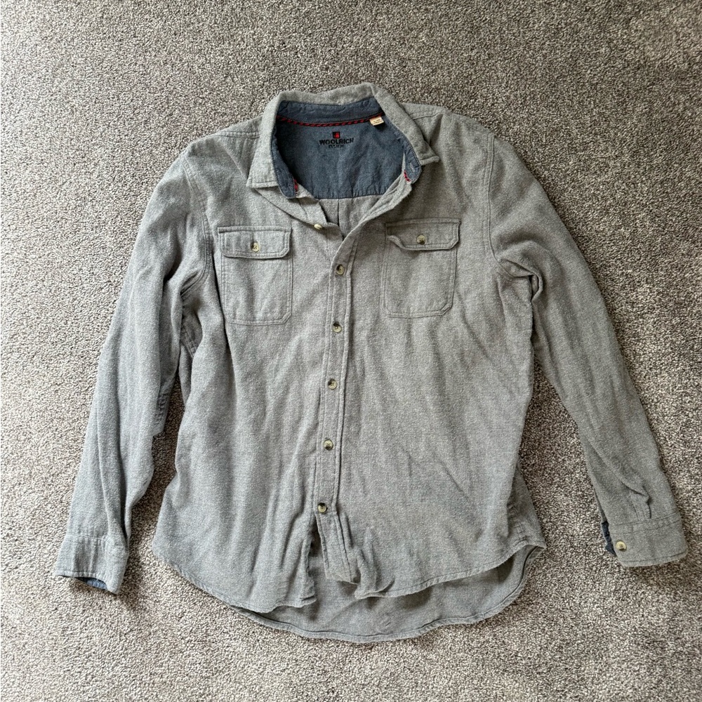Woolrich Blue Denim-Look Button Shirt